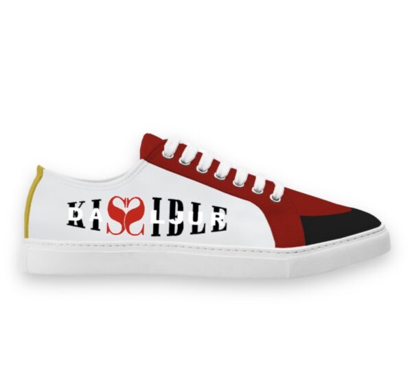 A pair of shoes with the word " possible " written on them.