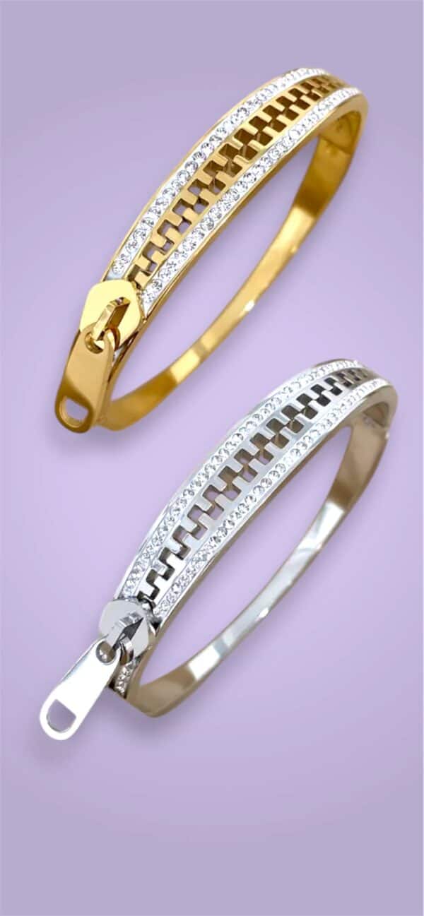 Elegant Opened Zipper Bracelet - Image 4